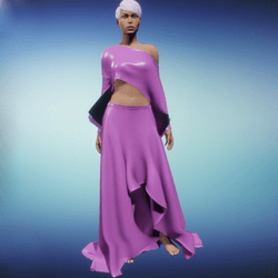 Skirt & Top | Wet Lavender | "Assymetry" Collection