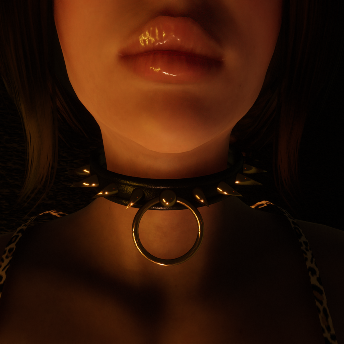 Dara Gothic Choker (Gold/Black)