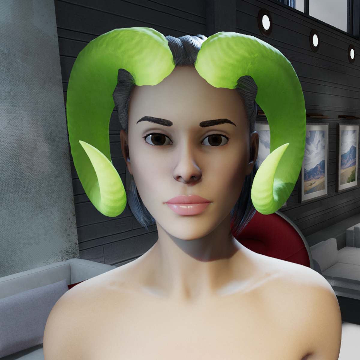 Spirit Of The Ram (Horns) - Lime