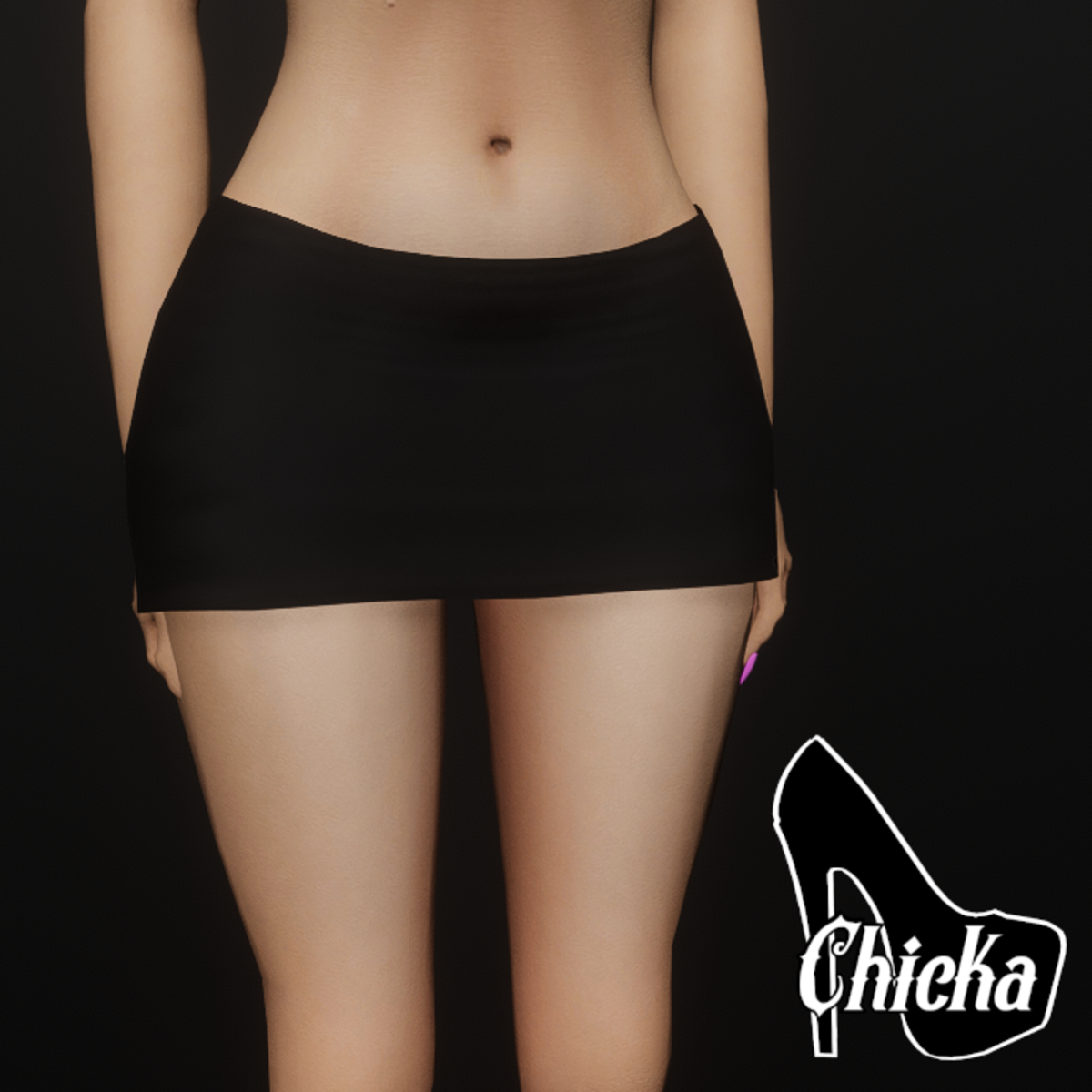 Mini Skirt black (CHICKA AVATARS)