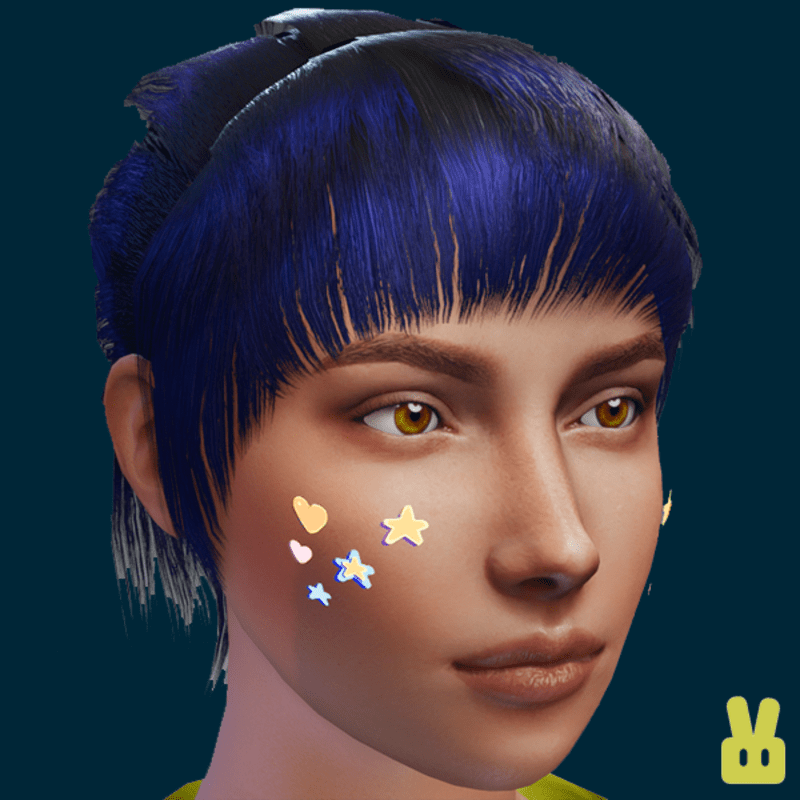 face stickers - glowing stars