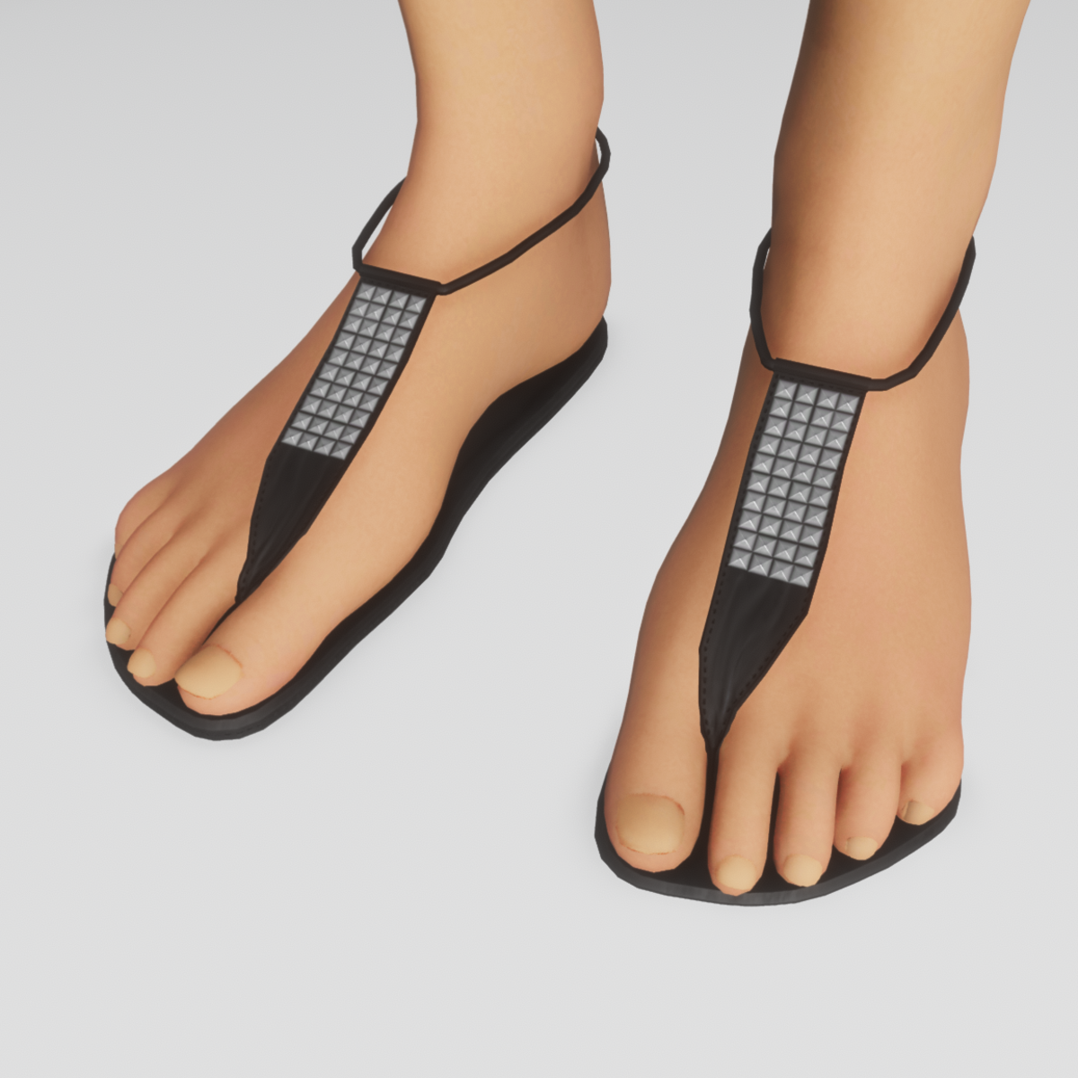 leather studded sandals