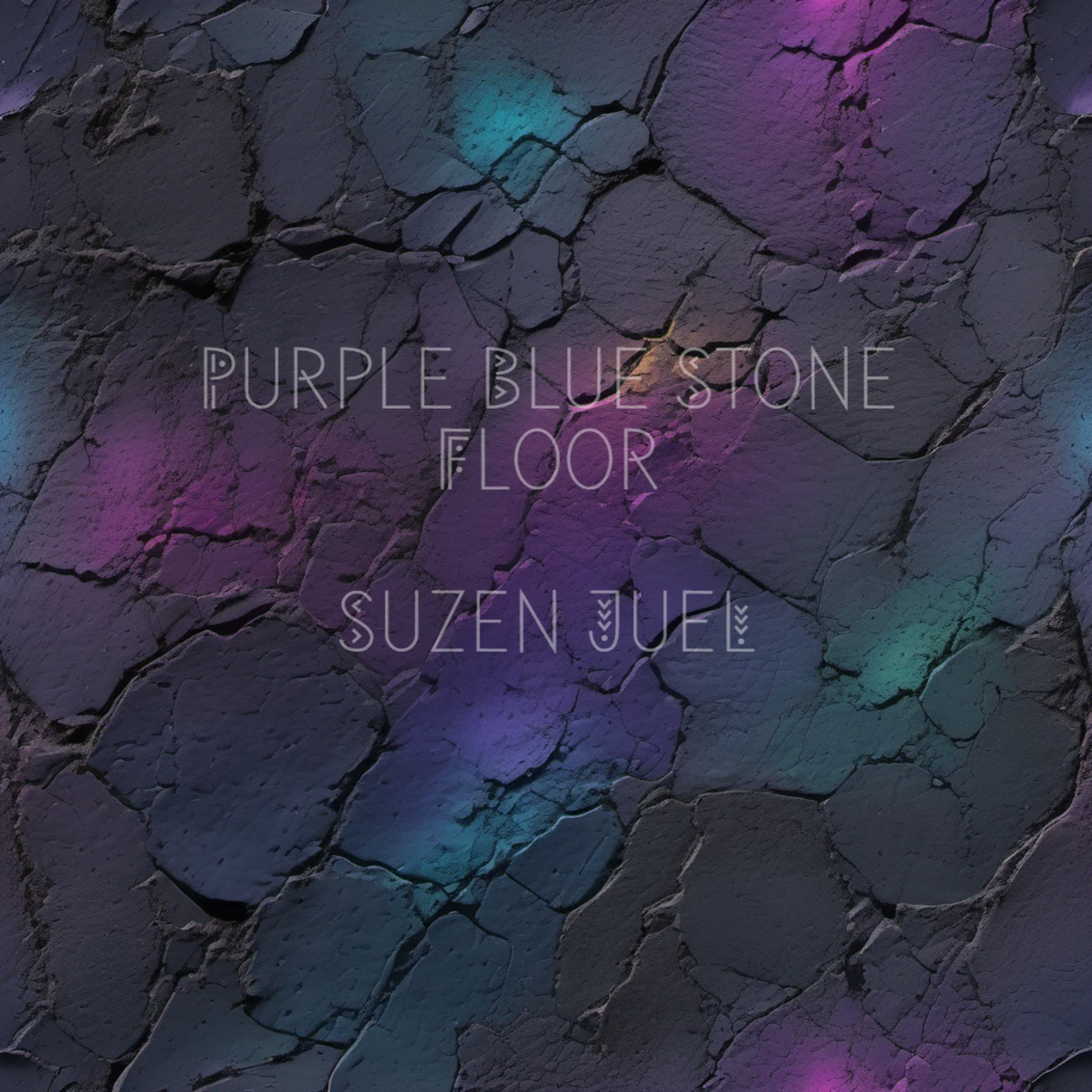 Purple Blue Light Element Stone Floor - Suzen JueL