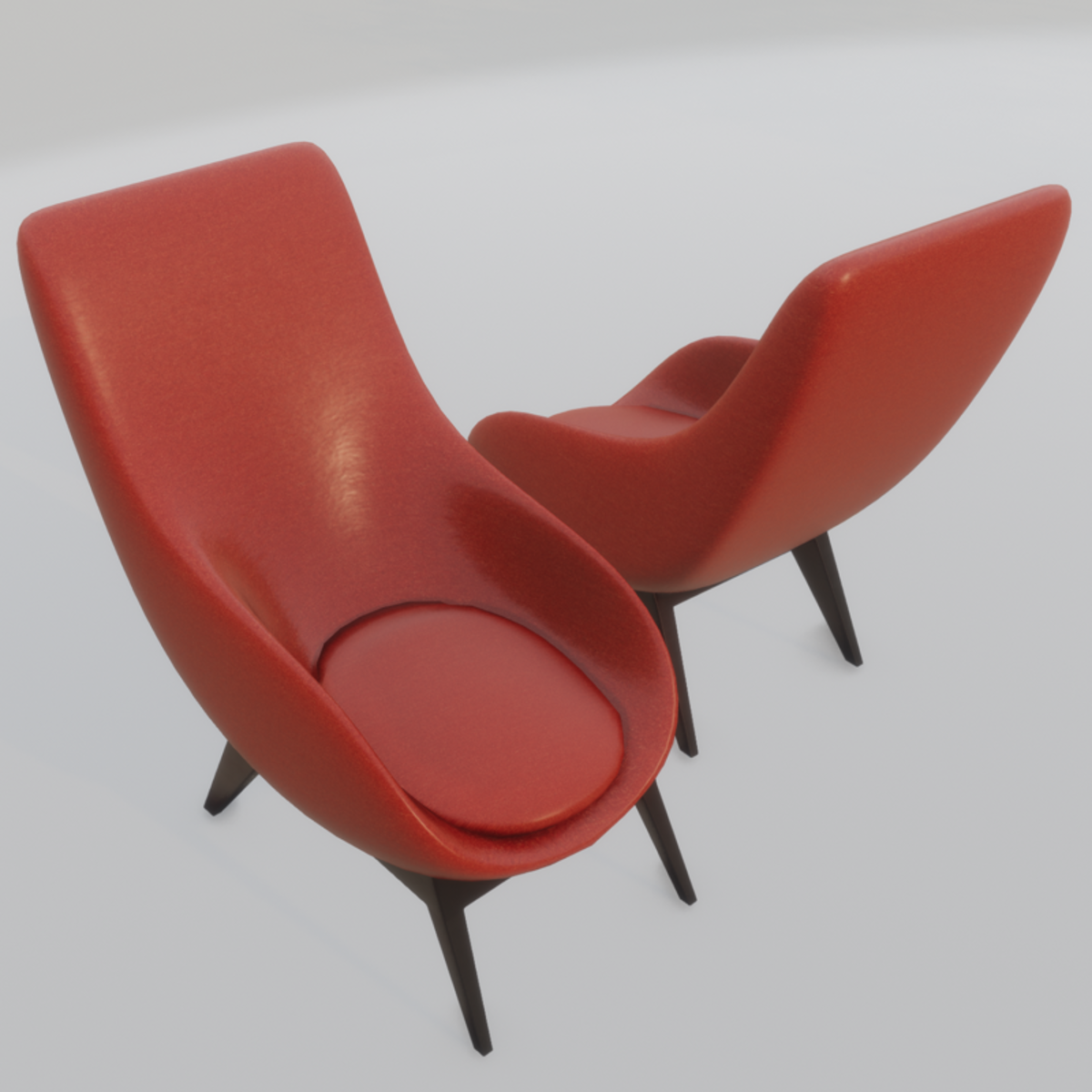 Oyster Lounge Chair Orange