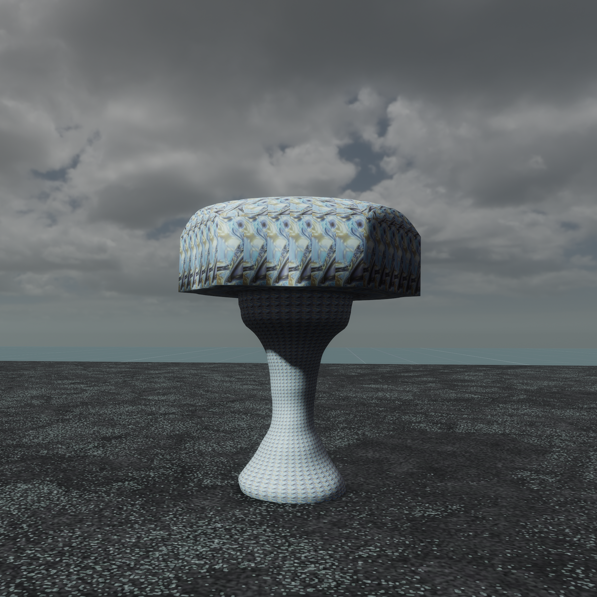 Sculpted Table Peacock