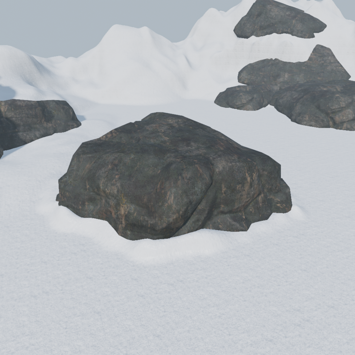 Rock Dark Boulder (A)