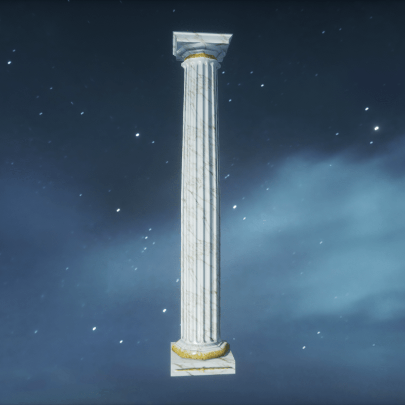 DORIC Classical Column, White