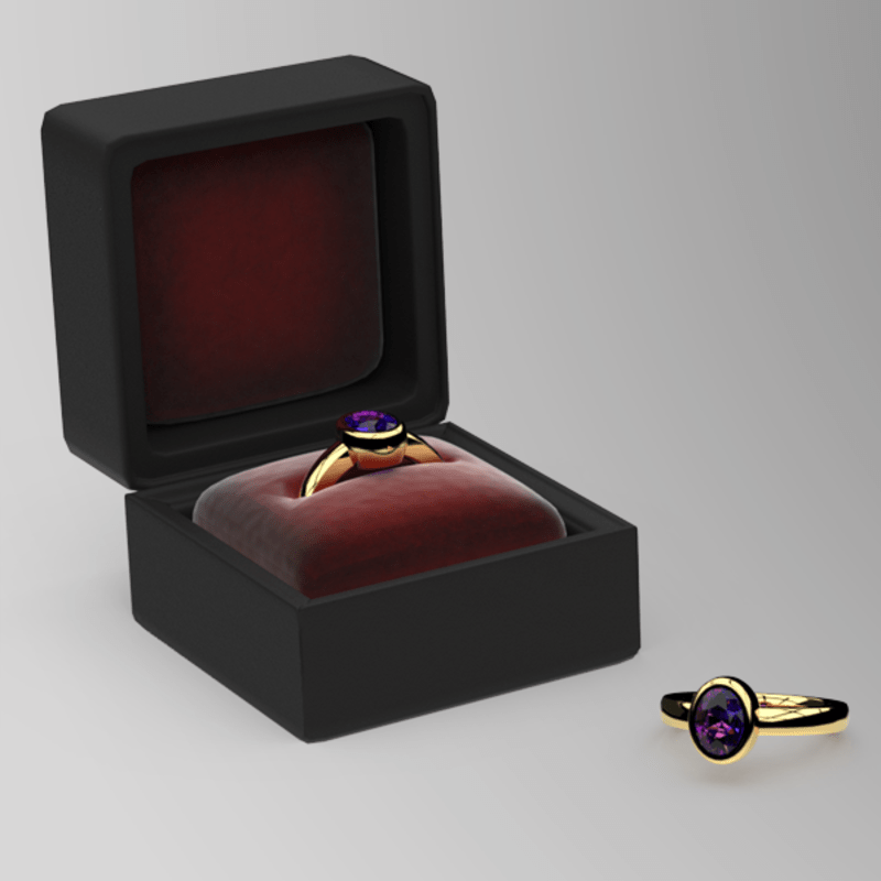 Bezel Ring - Amethyst