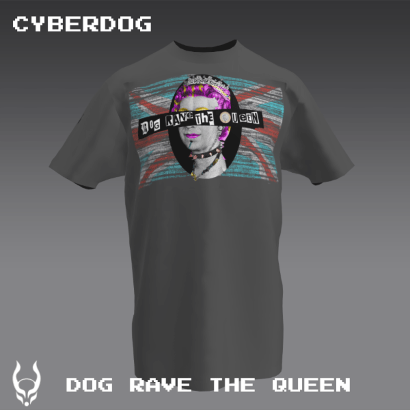 DOG RAVE THE QUEEN T-SHIRT
