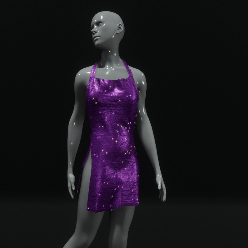 Small sparkling club dress - purple