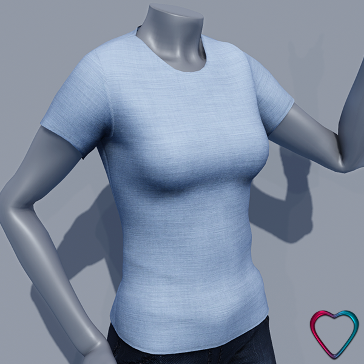 Women Tee-Shirt - Chambray Blue