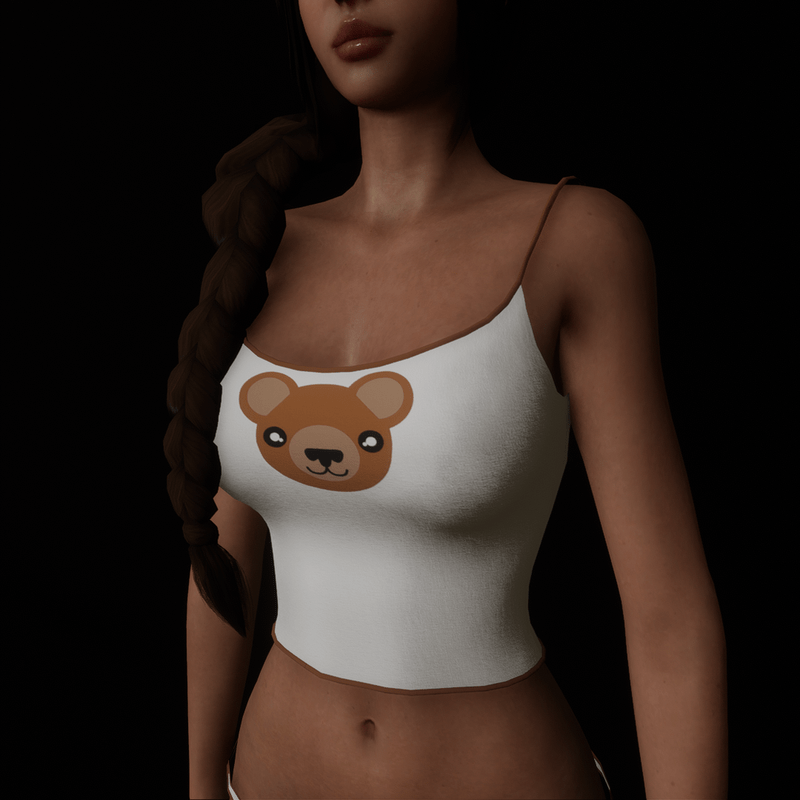 Kawaii Kuma Spaghetti Strap Top