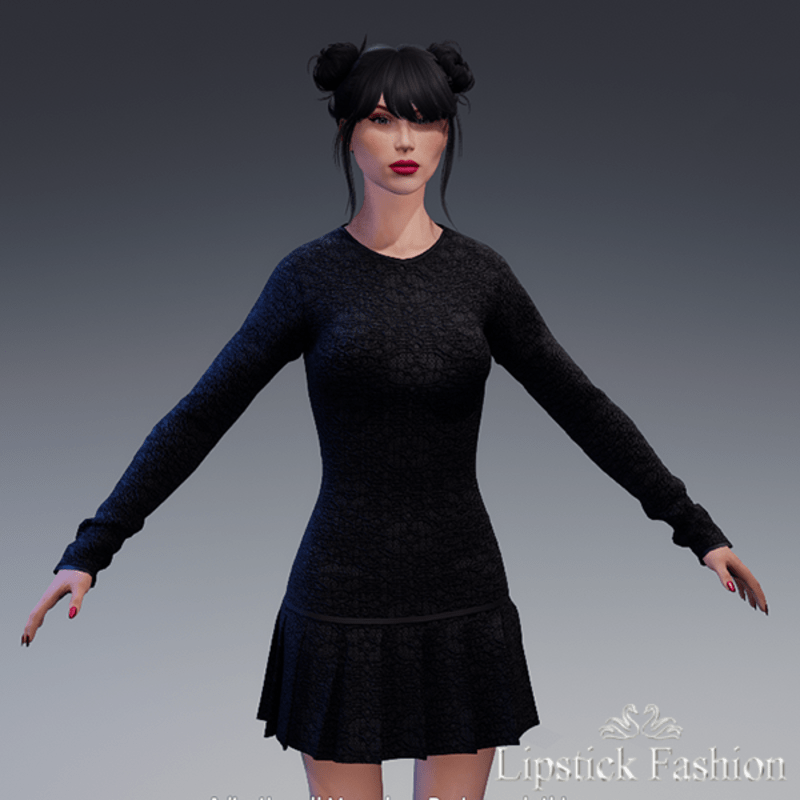 L.F. FRANCE LACE DRESS BLACK