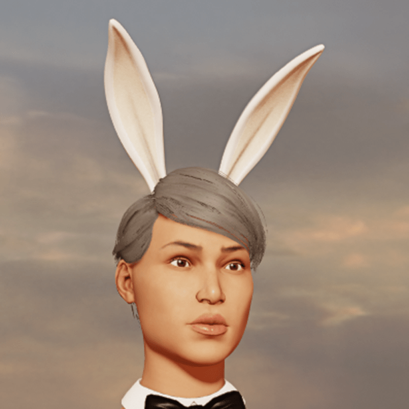 Bunny Ears - Up - Bright White