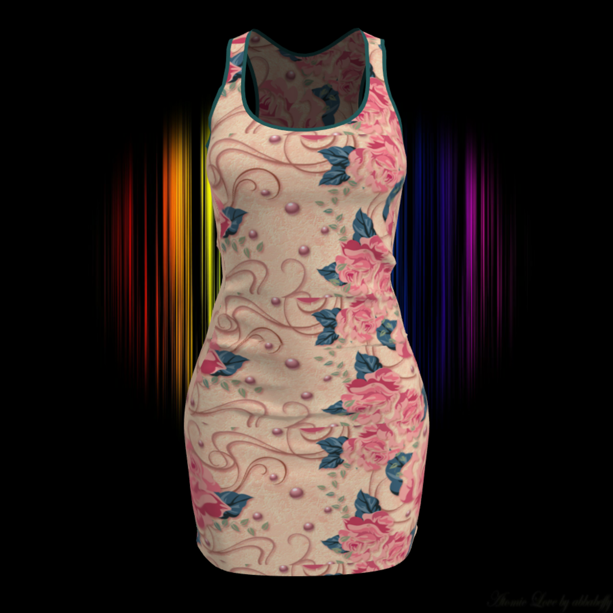 Rose Sleeveless Mini Dress