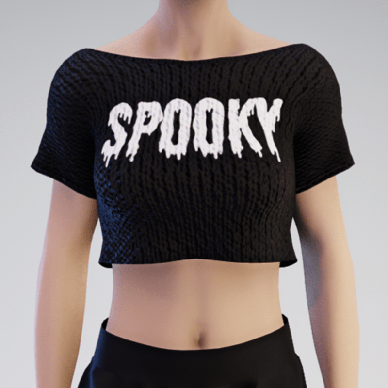 Spooky Girlie short and knitted AV2