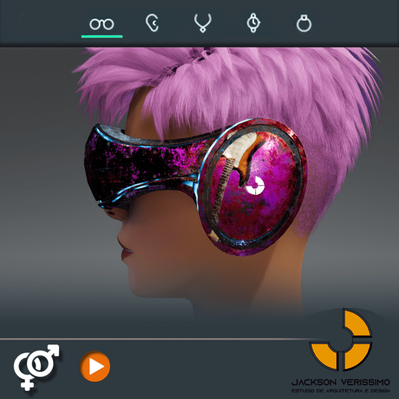 VR Glasses Pulsar- Pink Grunge