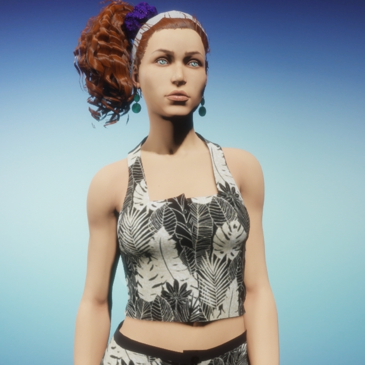 Womens Racer Back Tank - floral