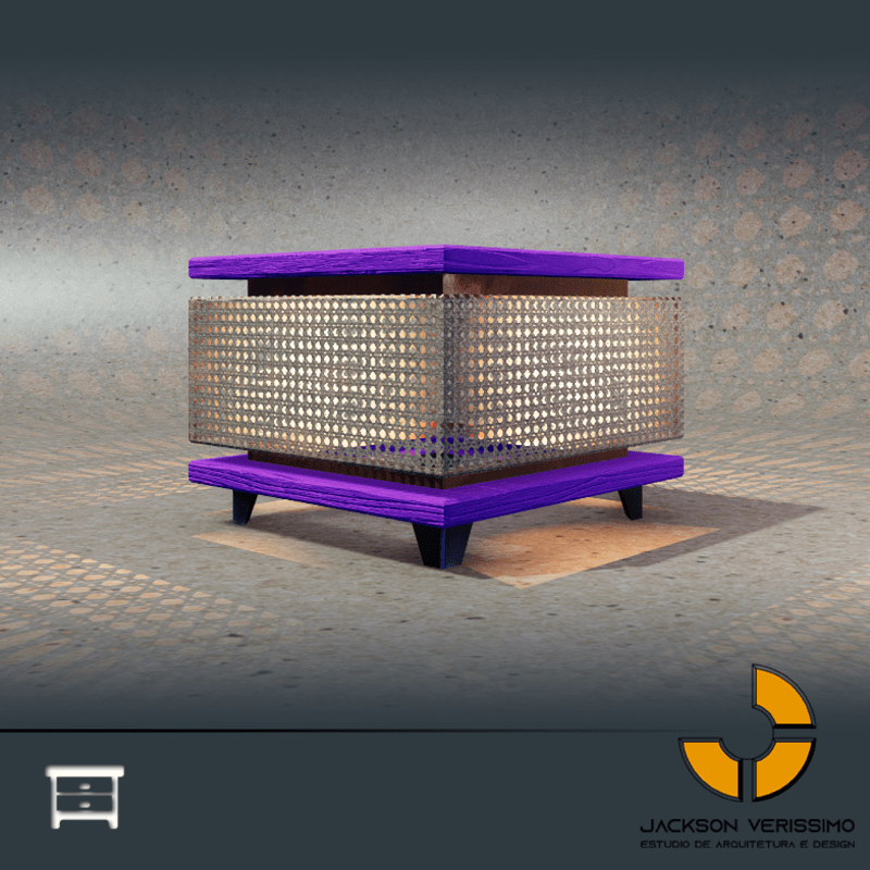 Bedside Janeiro -Wood 2 Violet