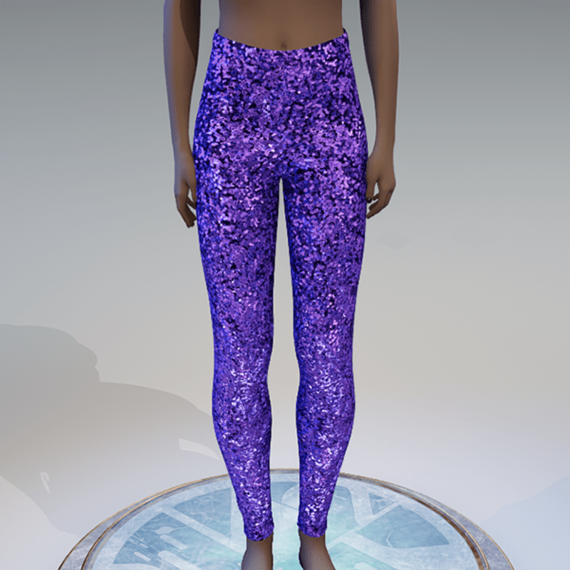 Violet glitter leggings