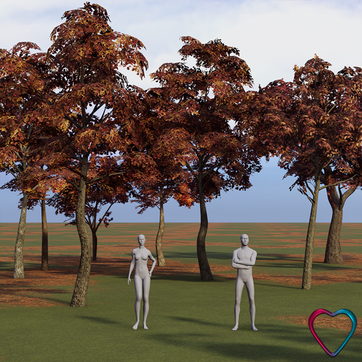 Fall Trees Pack - 32 Autumn Trees with Wind + 60 m Fall Ground