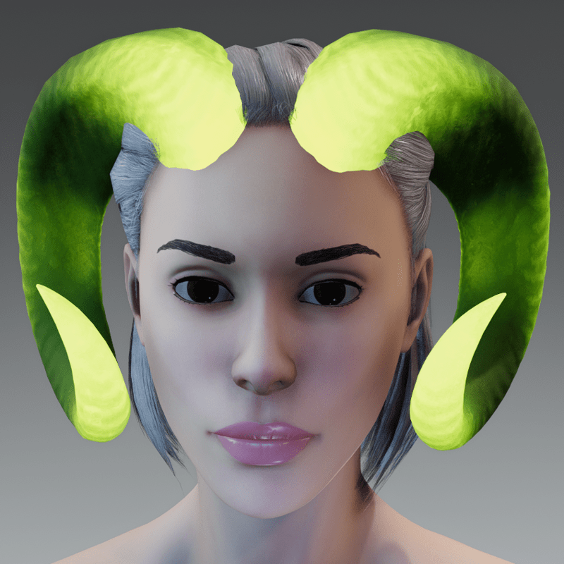 Spirit Of The Ram (Horns) - Black + Lime