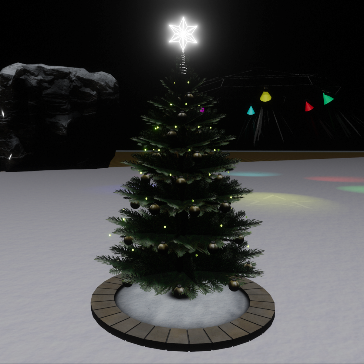 animated city christmas tree