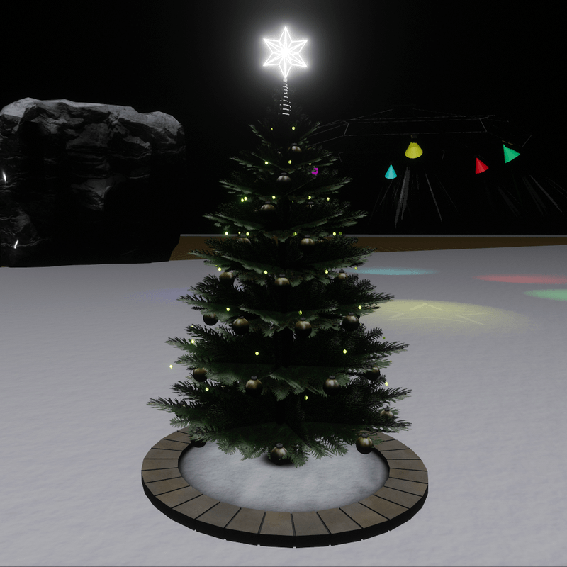animated city christmas tree