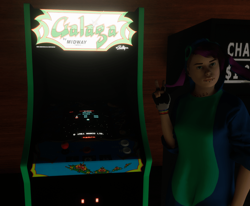 galaga arcade cabinet