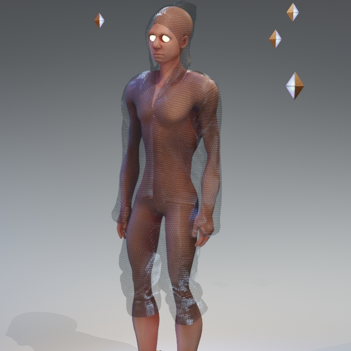 bubble-wrapped jump suit (Scrooge edition)