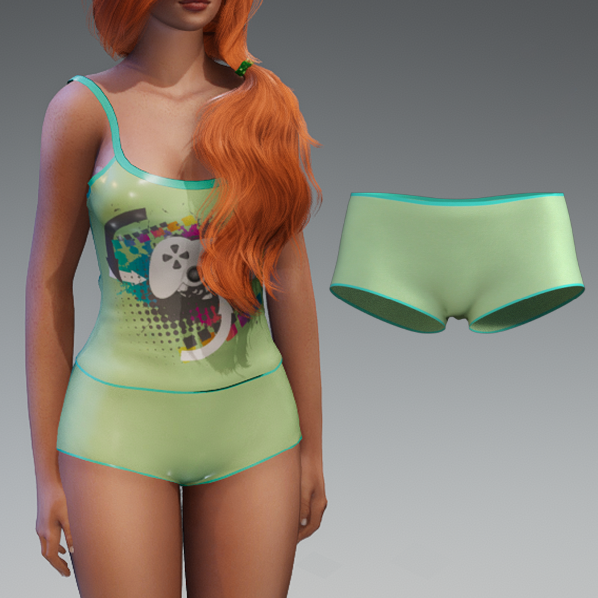 :::LYNX::: Game Girl Pjs - Short