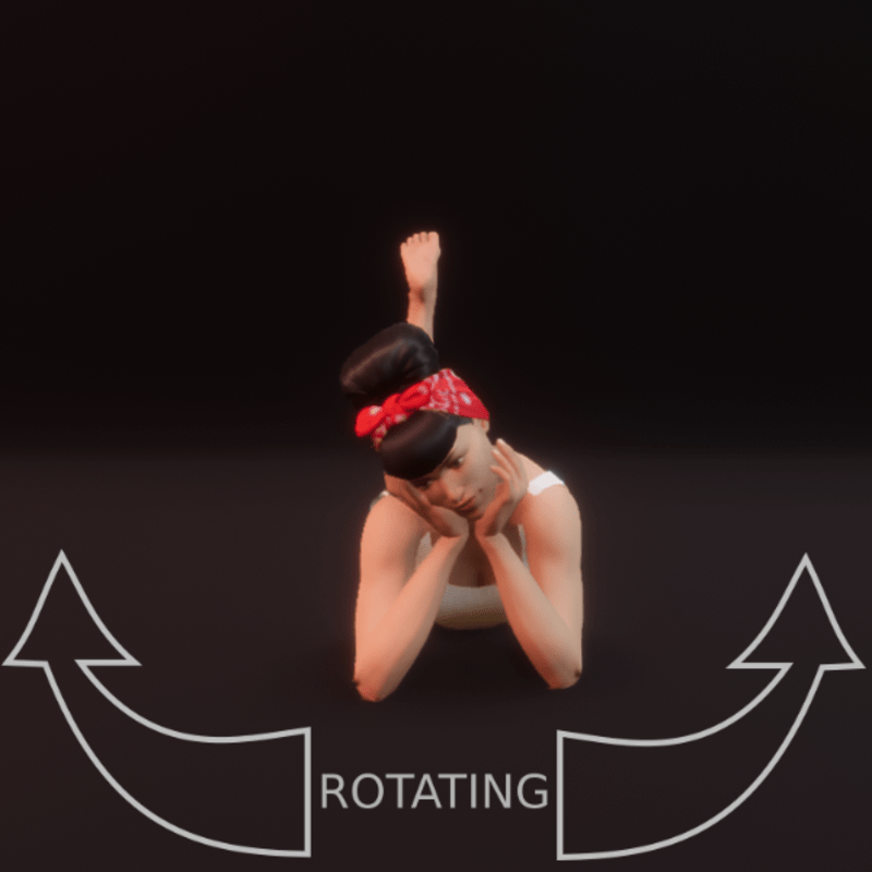 modelpose liegend 08 rotating