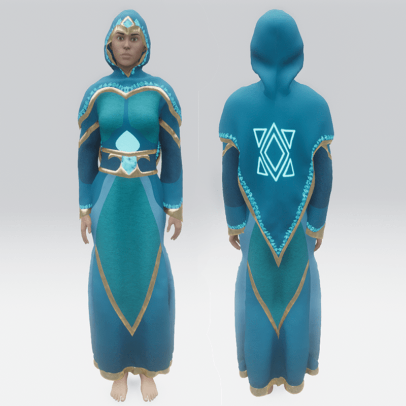Magic Turquoise Mage Robes - Female