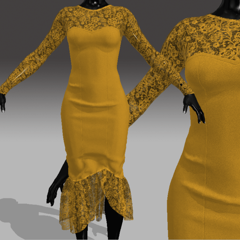 AV2 - Lace Mermaid Formal Dress