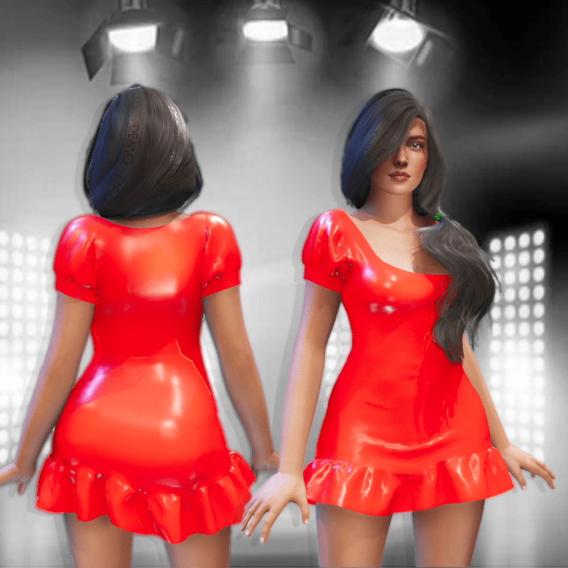 TAMMY Red Latex Dress - REDUCED RELEASE PRICE