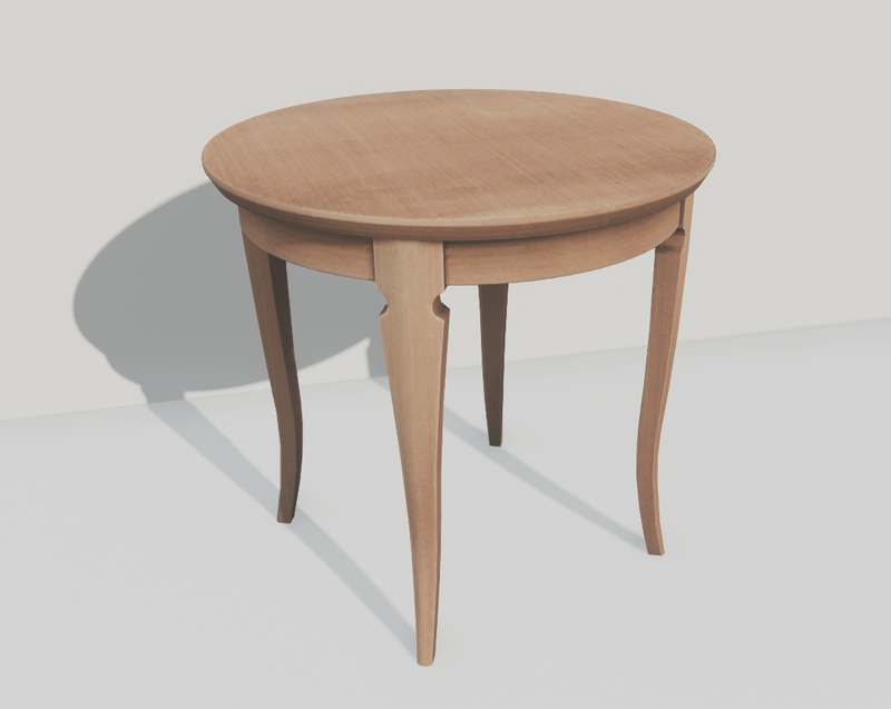 Round End Table - Pine