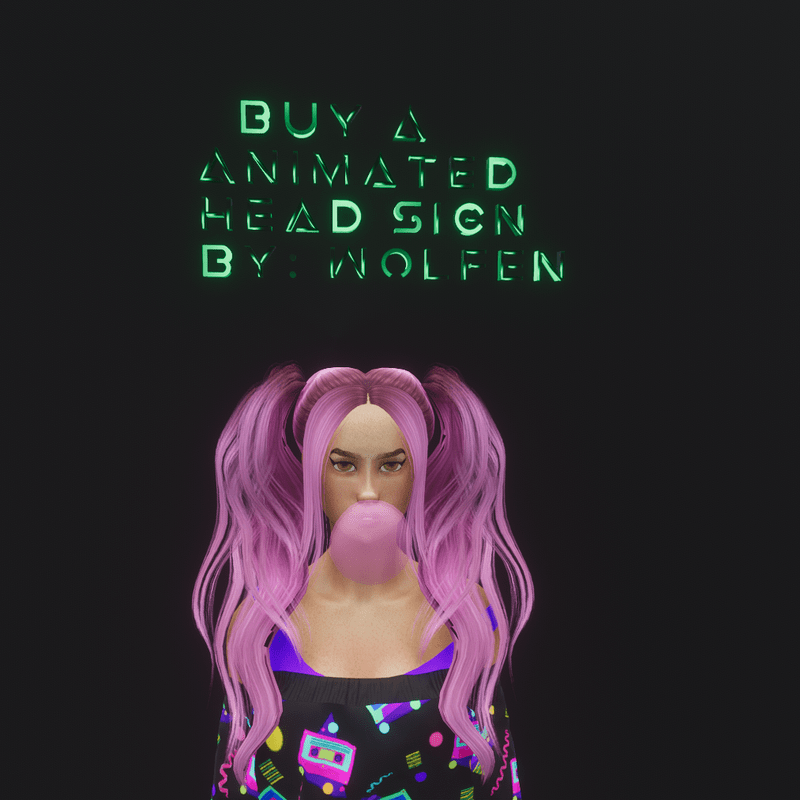 Animated Name Head Sign