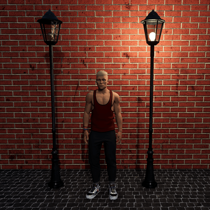 Dark Green Street Lamp - Not Scripted