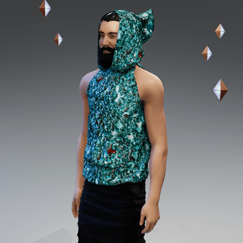 ‘Headspace’ Abstract (α) Sleeveless Hoodie - Unisex