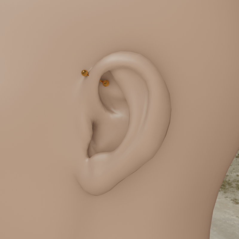 forward helix left gold