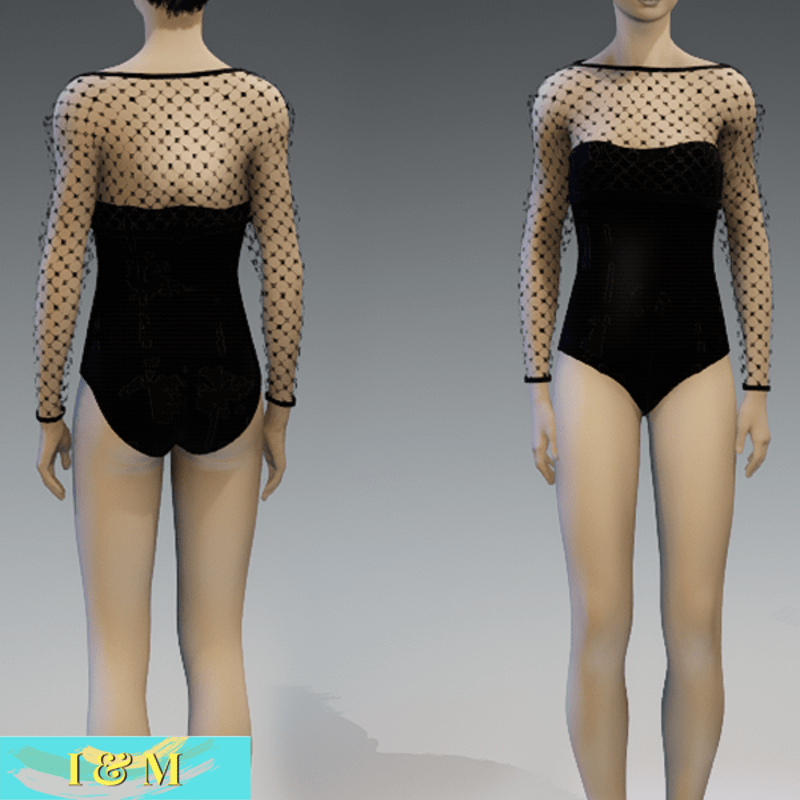 black swimsuit with top