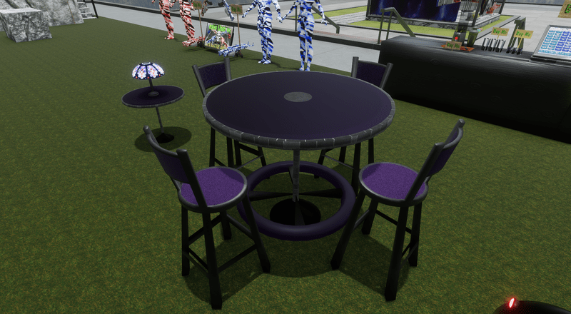 Table W/ stools & light