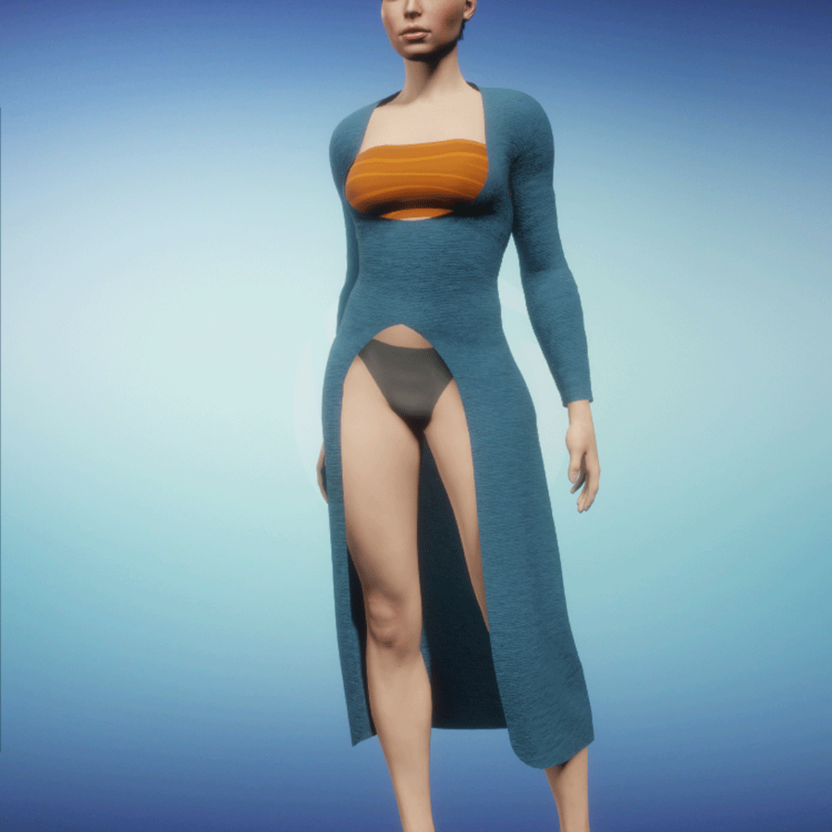 Long Cardigan Melissa blue