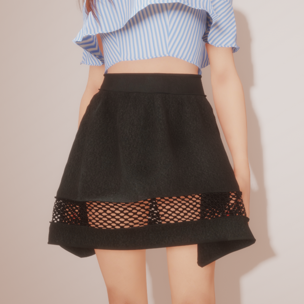 Black Hollyhock Skirt