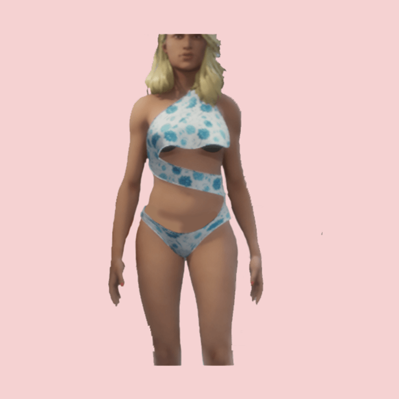 Mai Swinsuit Blue Flowers