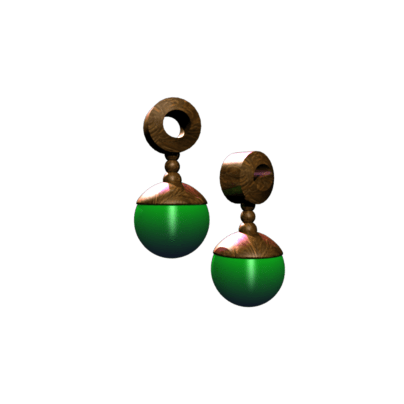 Female Green Glowing Earrings
