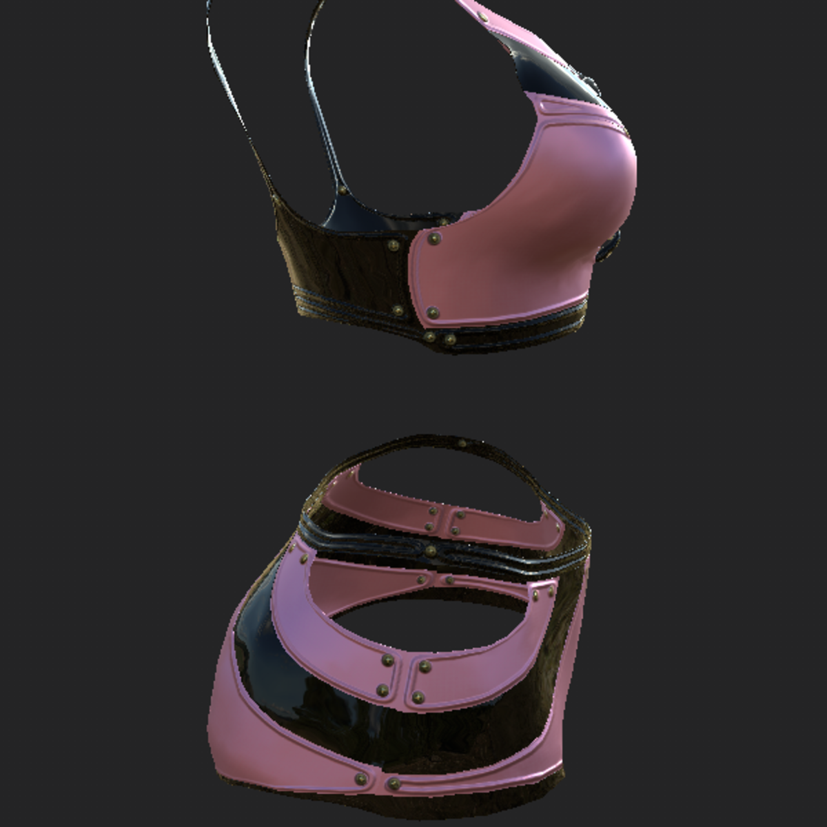 KAMIL DUO SHORTS_ WITH TOP_ PINK