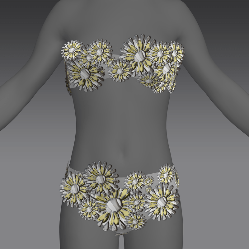 Fantasy Gold and Silver Bikini