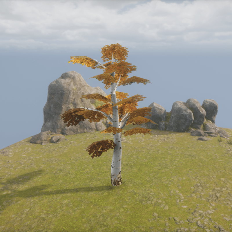 Birch Tree - Simpe Small Tree ++ Einfache Birke