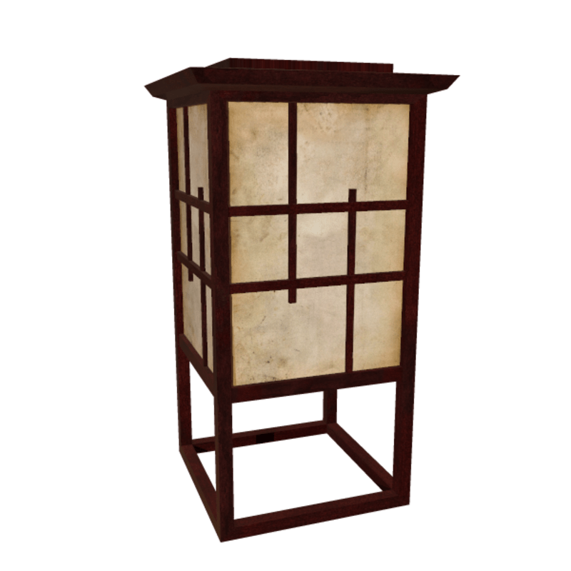 Asian Floor Lamp Low